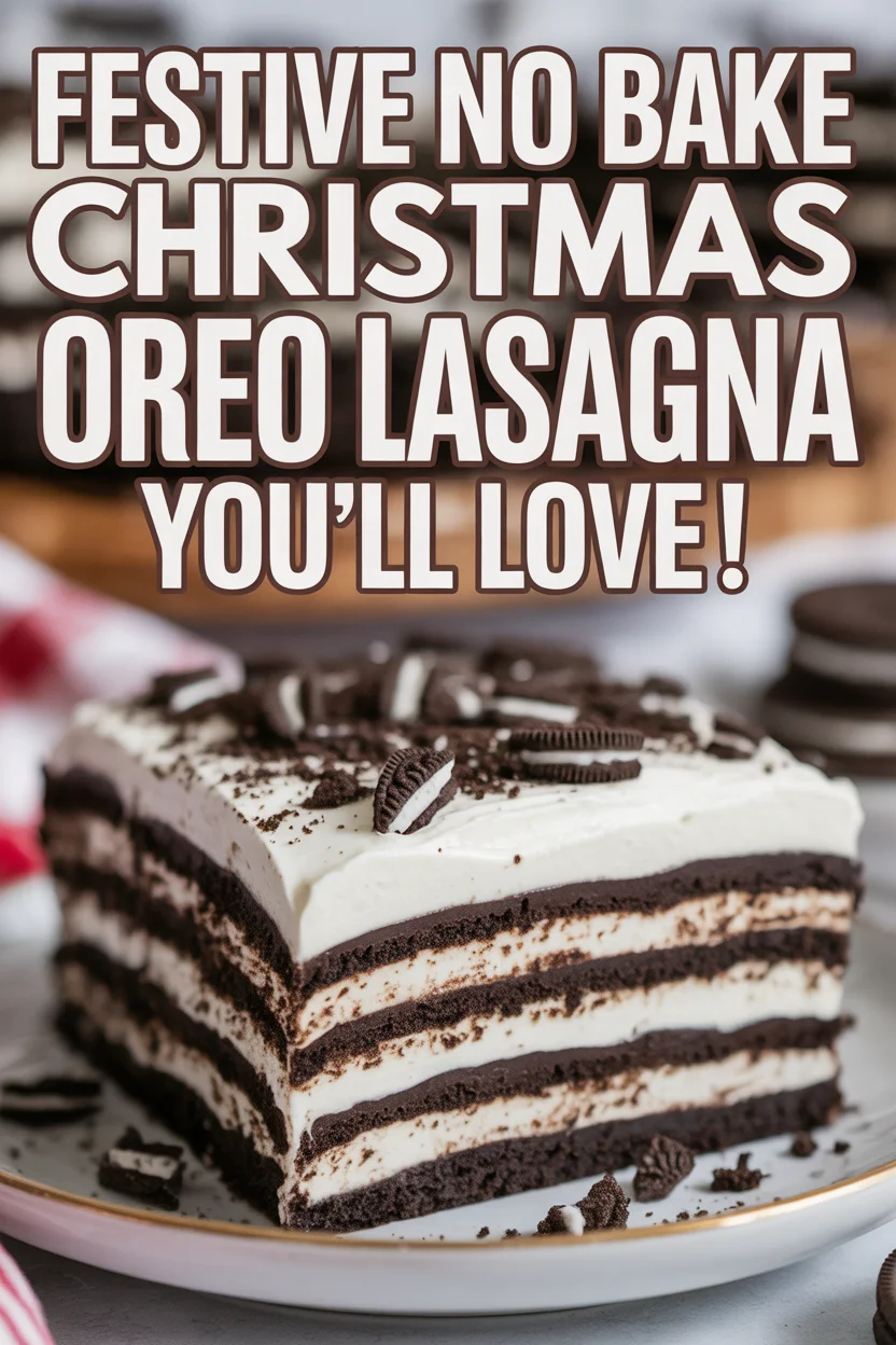 Festive No Bake Christmas Oreo Lasagna You’ll Love!