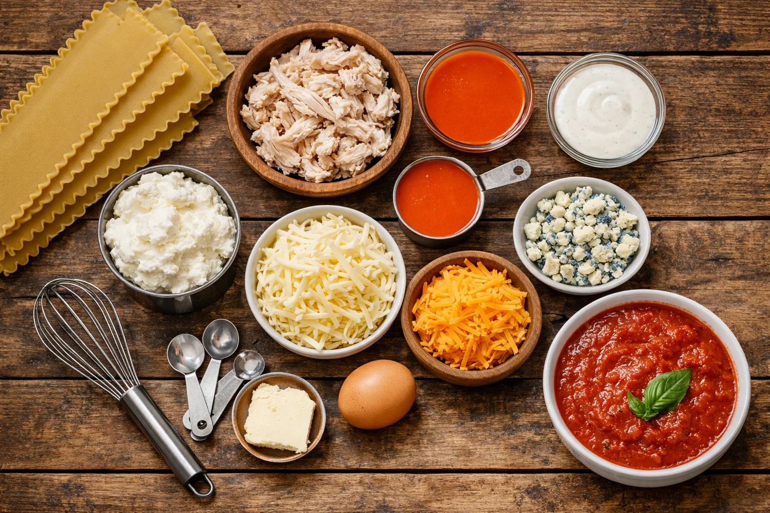 Buffalo Chicken Lasagna with a Ranch Twist