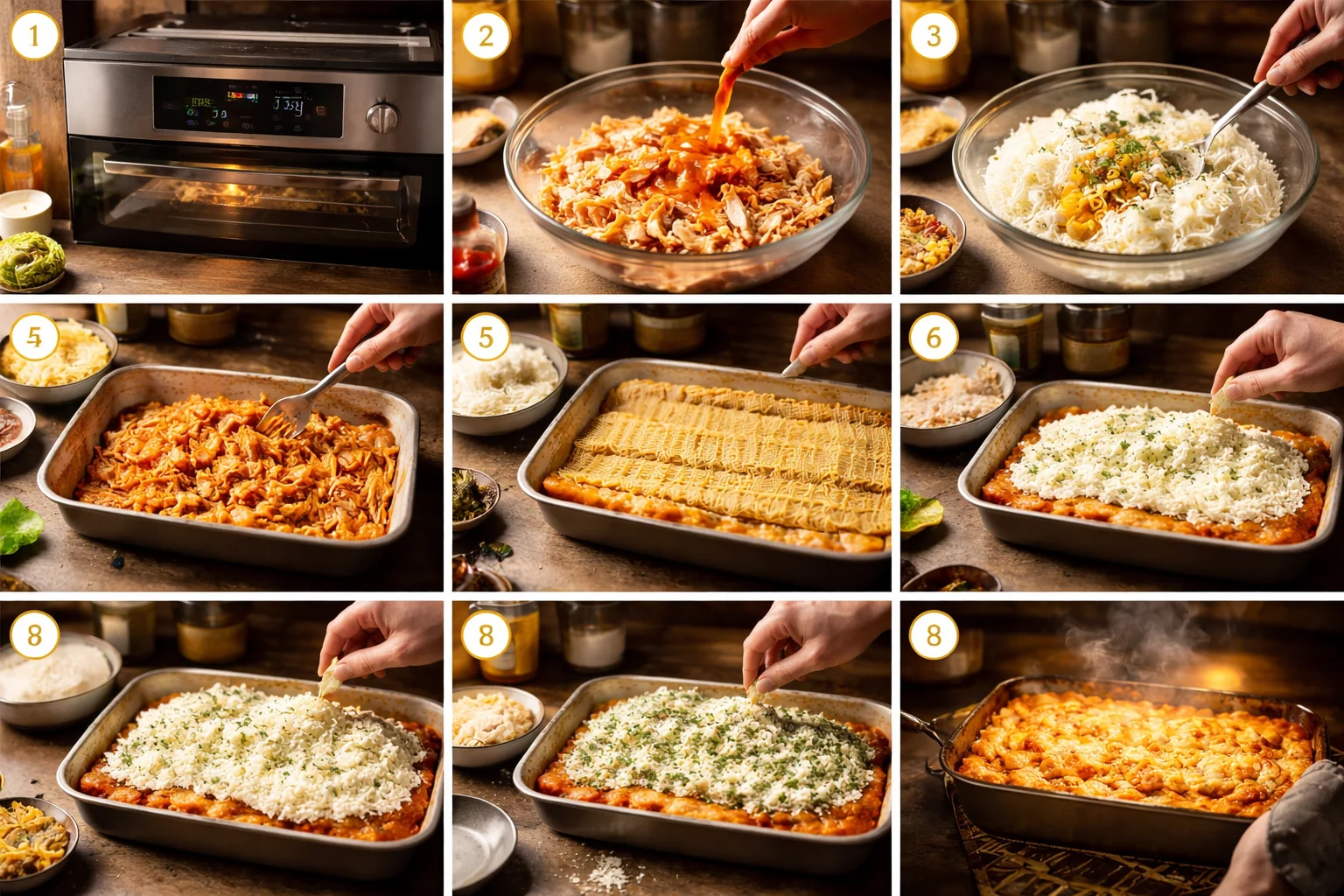 Buffalo Chicken Lasagna with a Ranch Twist