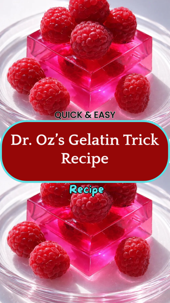 Dr Oz gelatin trick for weight loss reviews recipe