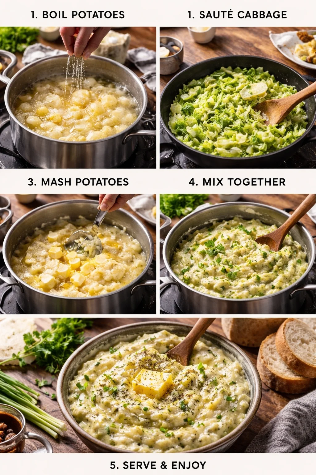 Irish Cabbage and Potato (Colcannon)