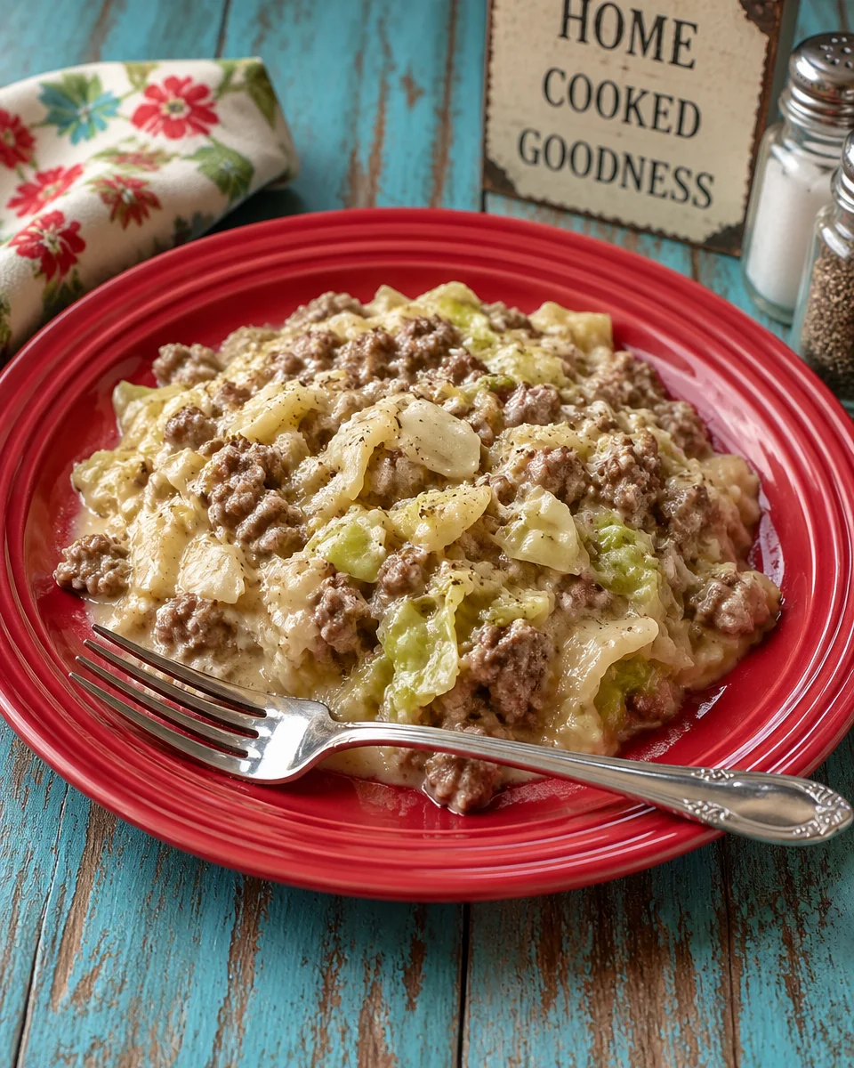Creamed Cabbage and Ground Beef Casserole: A Cozy Family Dinner