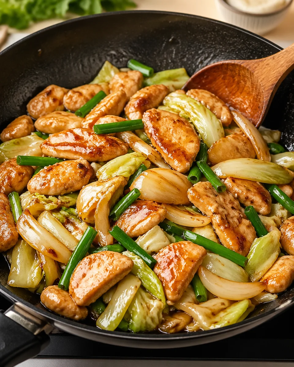 Healthy Chinese Chicken Cabbage Stir-Fry Recipe