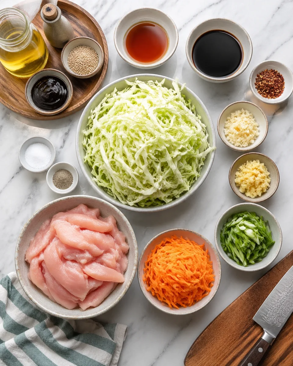 Chinese chicken cabbage stir-fry