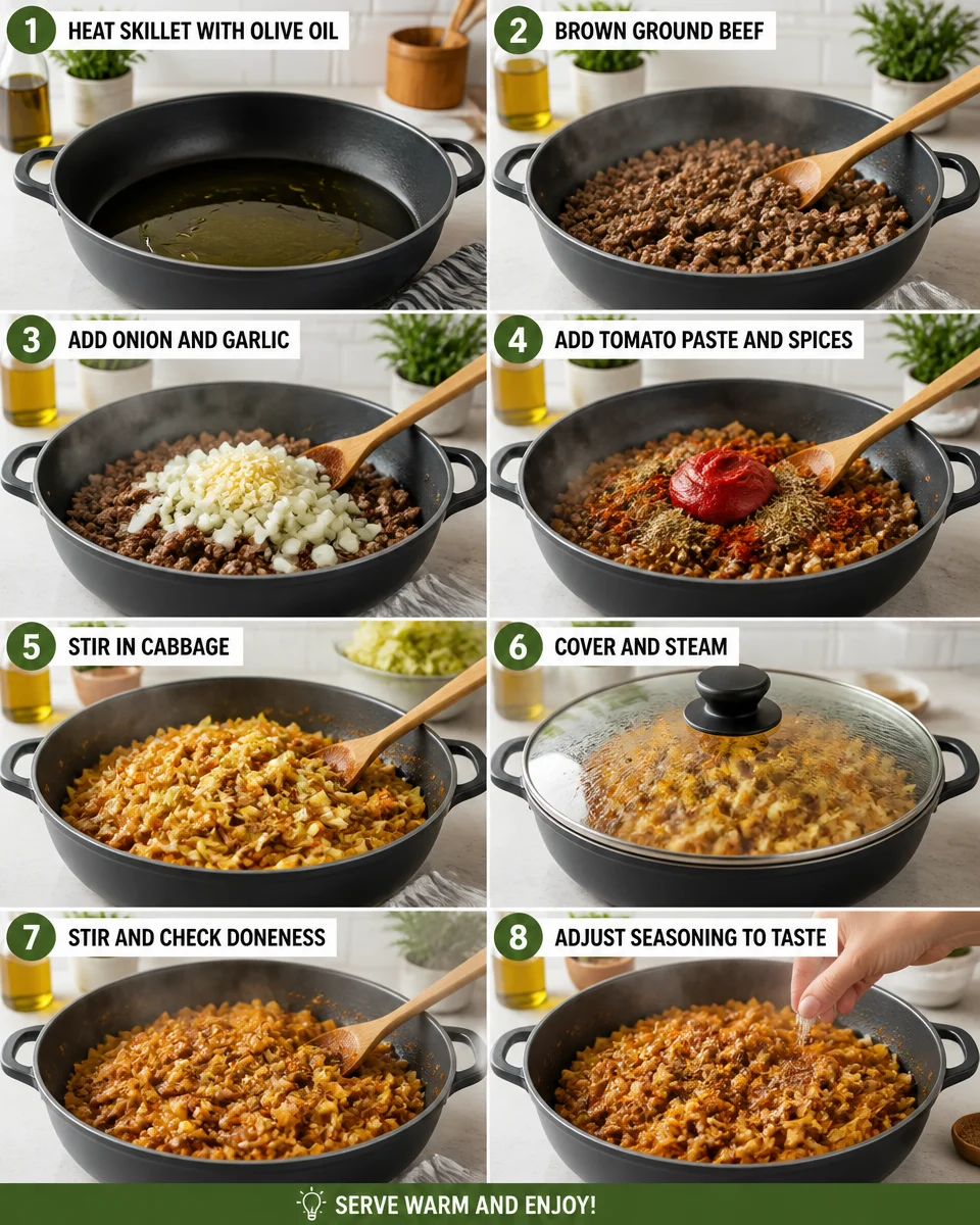 Cabbage and ground beef skillet