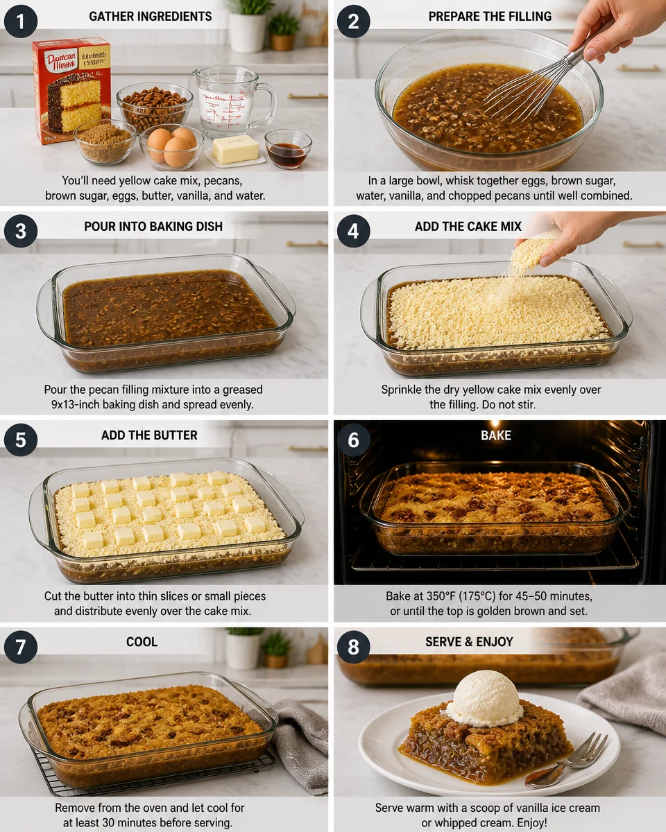 Pecan pie dump cake