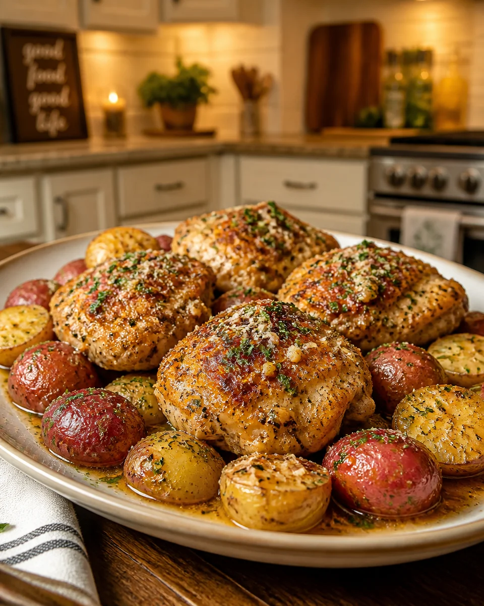 crockpot garlic parmesan chicken potatoes