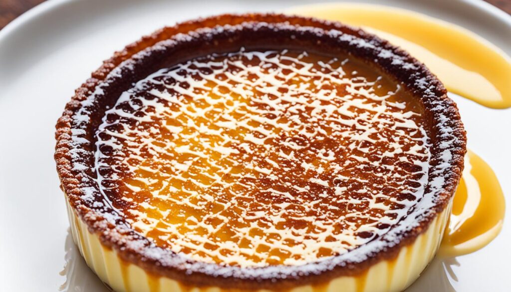Crème brûlée French dessert