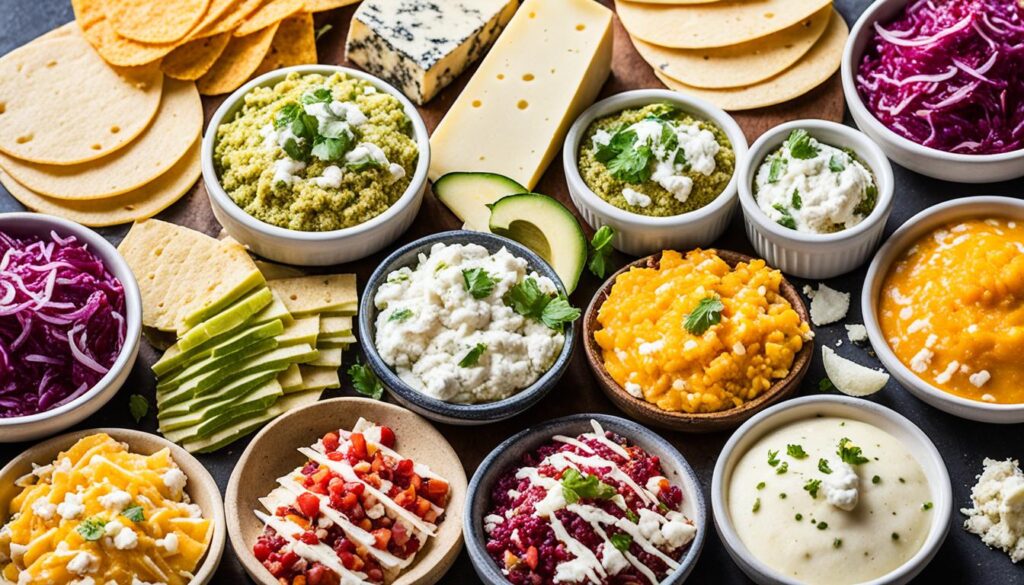 Mexican cheeses for tacos