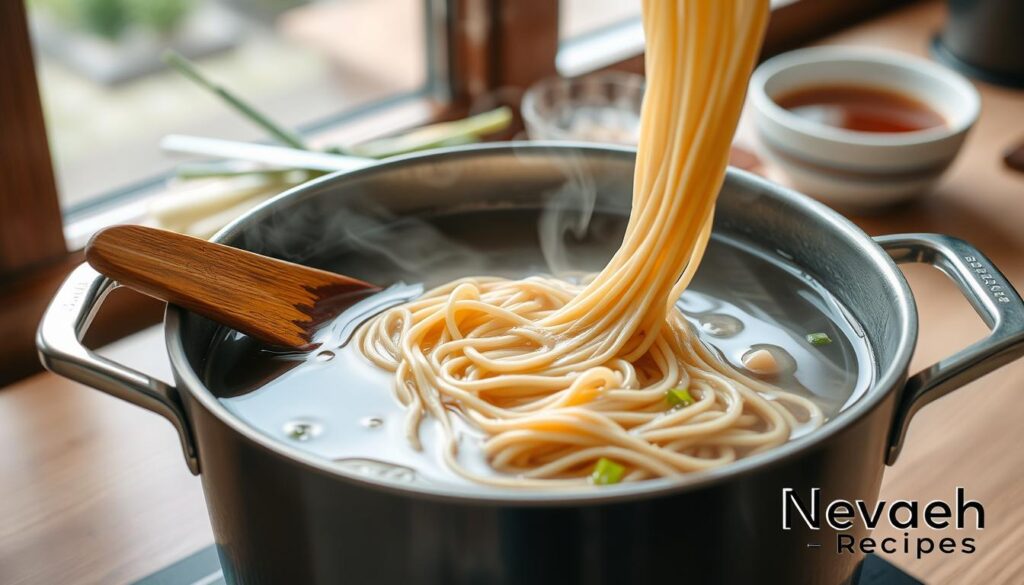 Cooking soba noodles