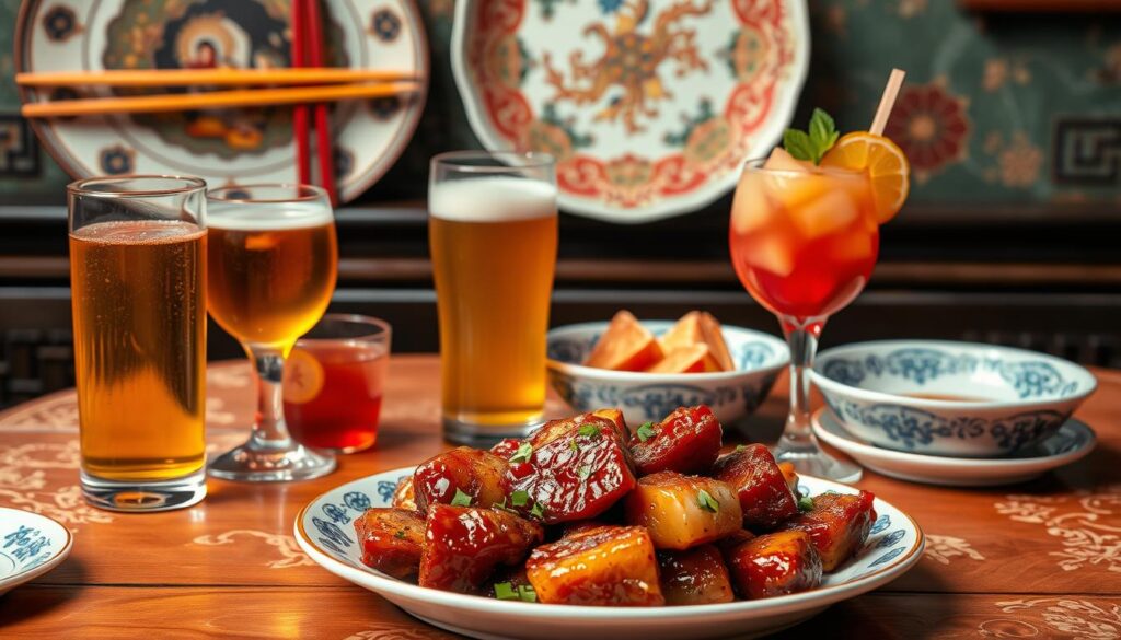 Drinks with Chinese food