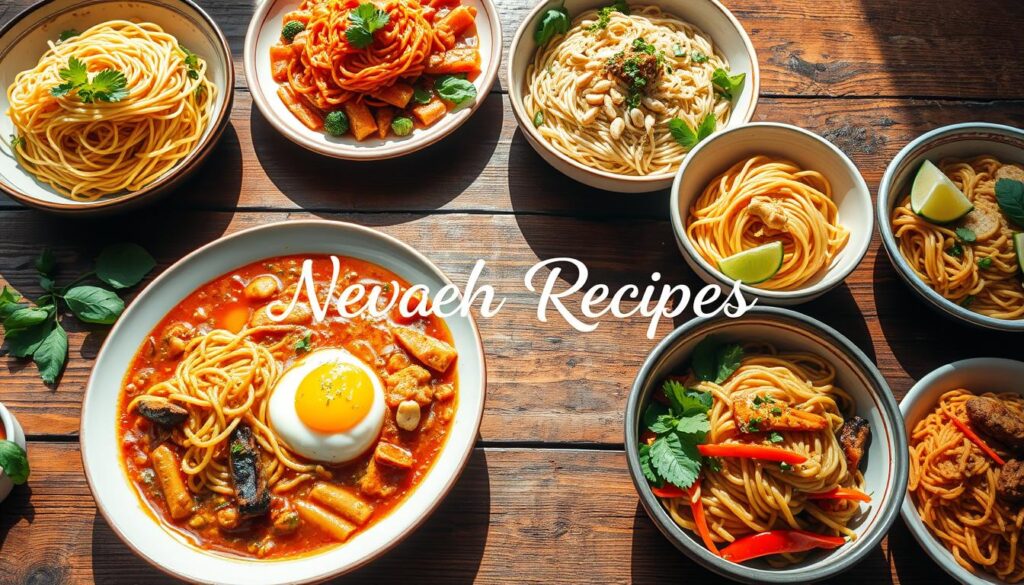 Global noodle dishes