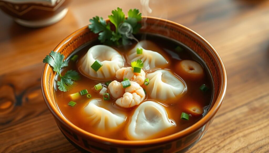 High-protein wonton soup