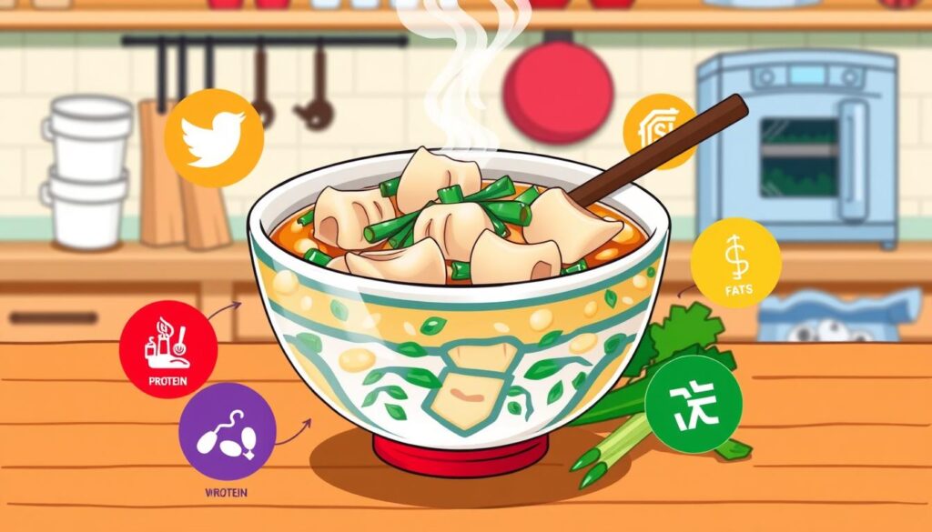 Macronutrients in wonton soup