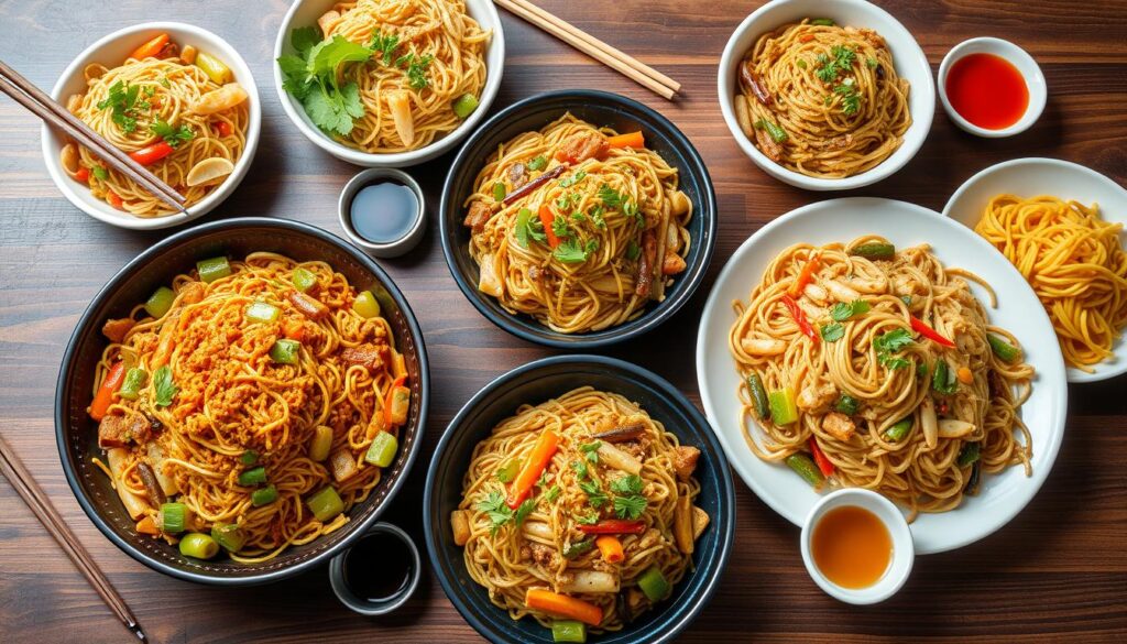 Regional chow mein variations