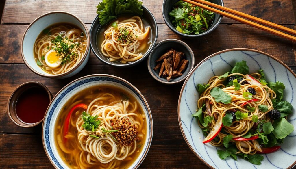 Traditional soba dishes in Japanese cuisine
