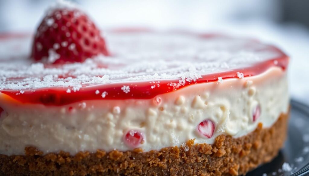 Frozen cheesecake texture