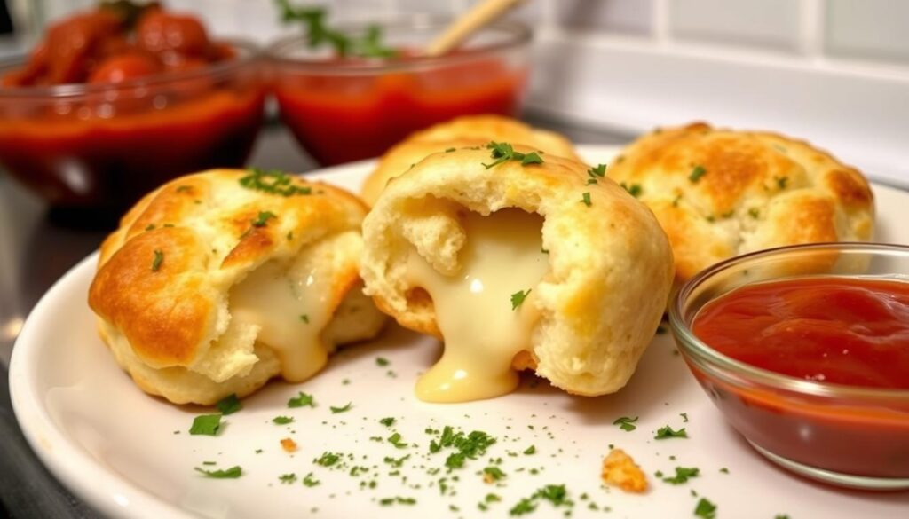 Gooey mozzarella biscuit bombs