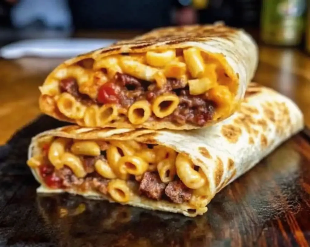 Bacon Mac 'n' Cheese Burger Wrap