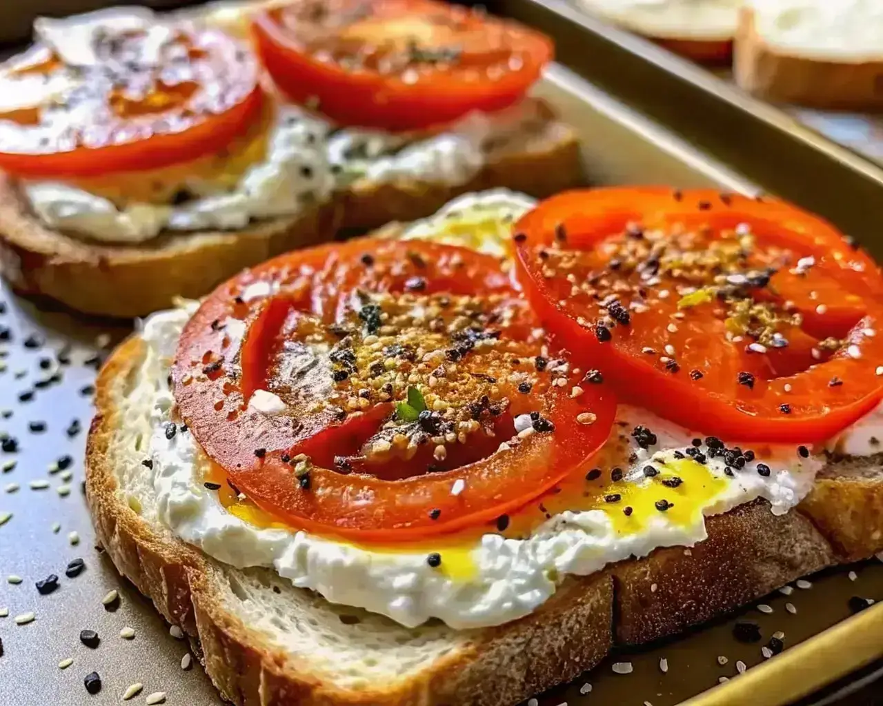 Ricotta and Tomato Sourdough Toast
