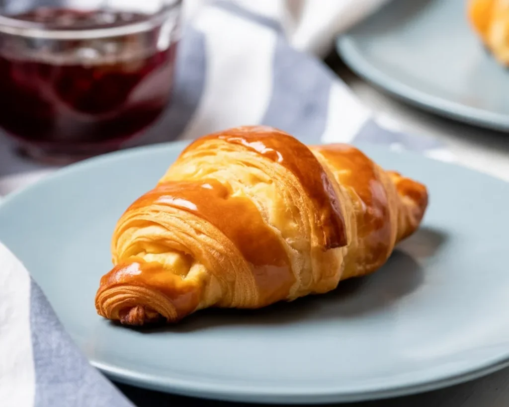 Delicious homemade authentic croissants ready to be enjoyed.