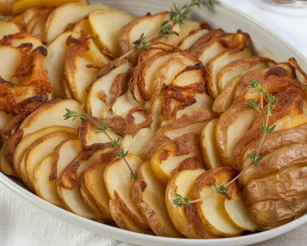 Delicious spicy potatoes, crispy on the outside with a savory seasoning mix.