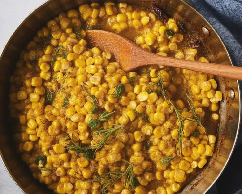 Delicious Chili Lime Corn recipe with butter, lime juice, chili powder, and cilantro.