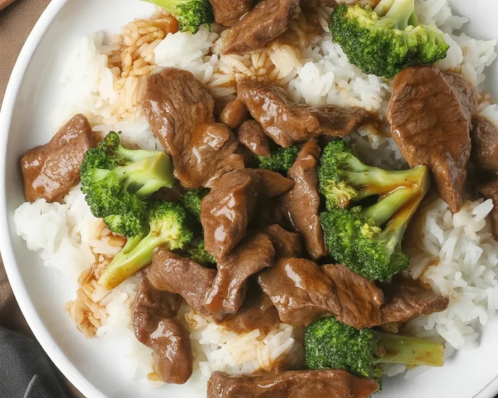 Crockpot Teriyaki Beef and Broccoli with tender beef and fresh broccoli