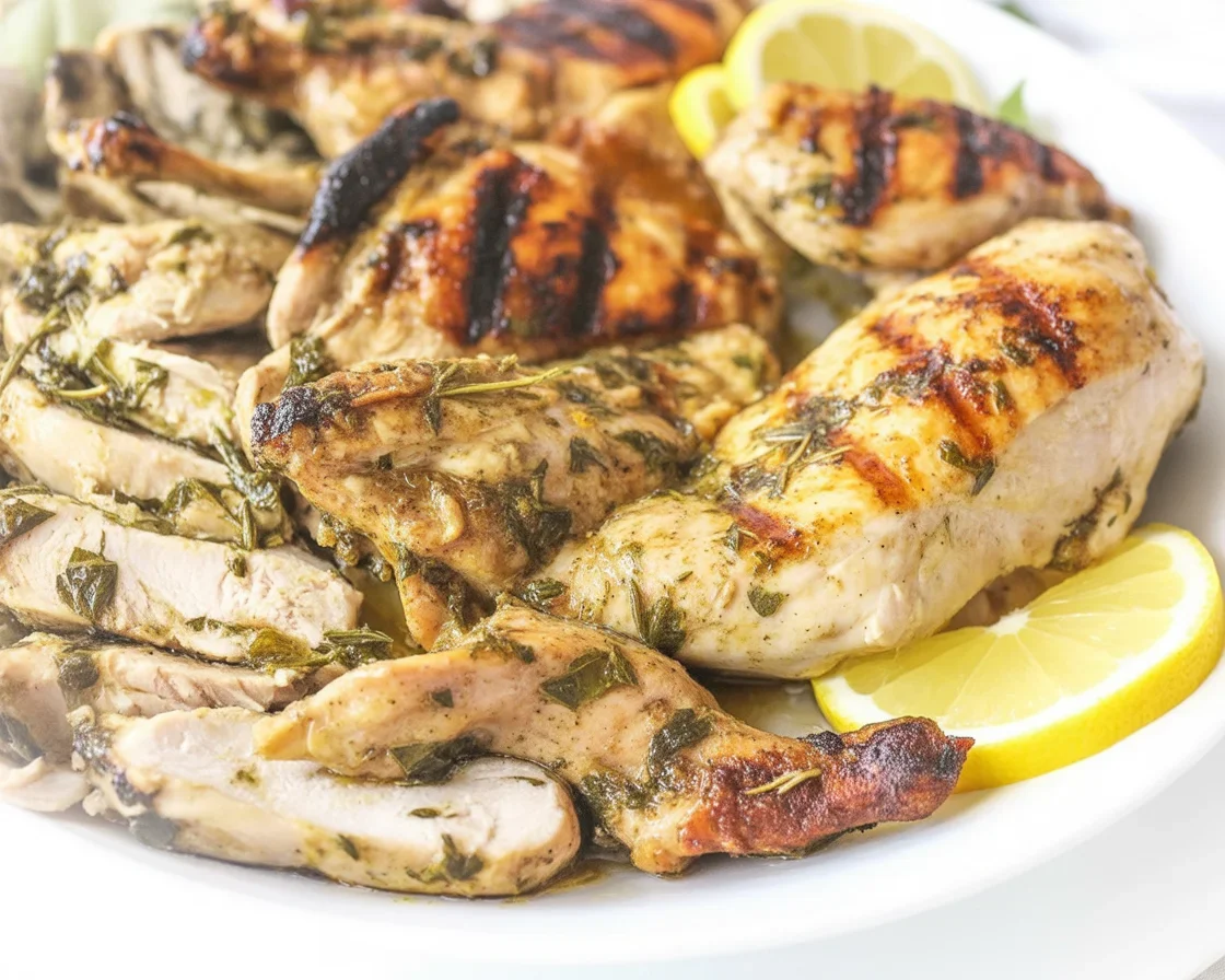 Grilled Lemon Herb Chicken marinated with garlic and fresh herbs, grilled to perfection.