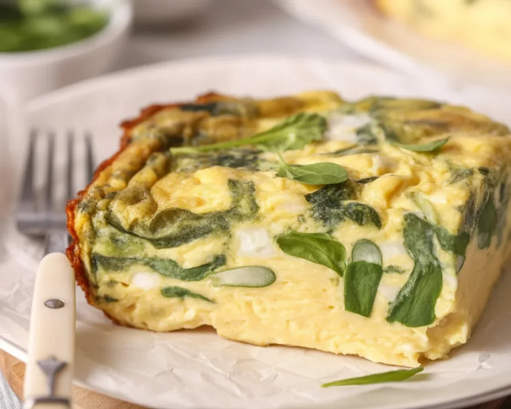 High-Protein Baked Eggs with Cottage Cheese served on a plate, ready for breakfast.
