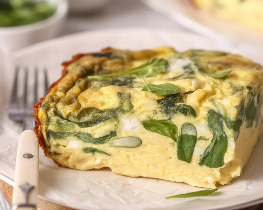 High-Protein Baked Eggs with Cottage Cheese served on a plate, ready for breakfast.