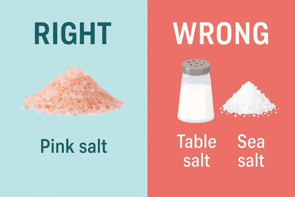 the right and the wrong healthy salt