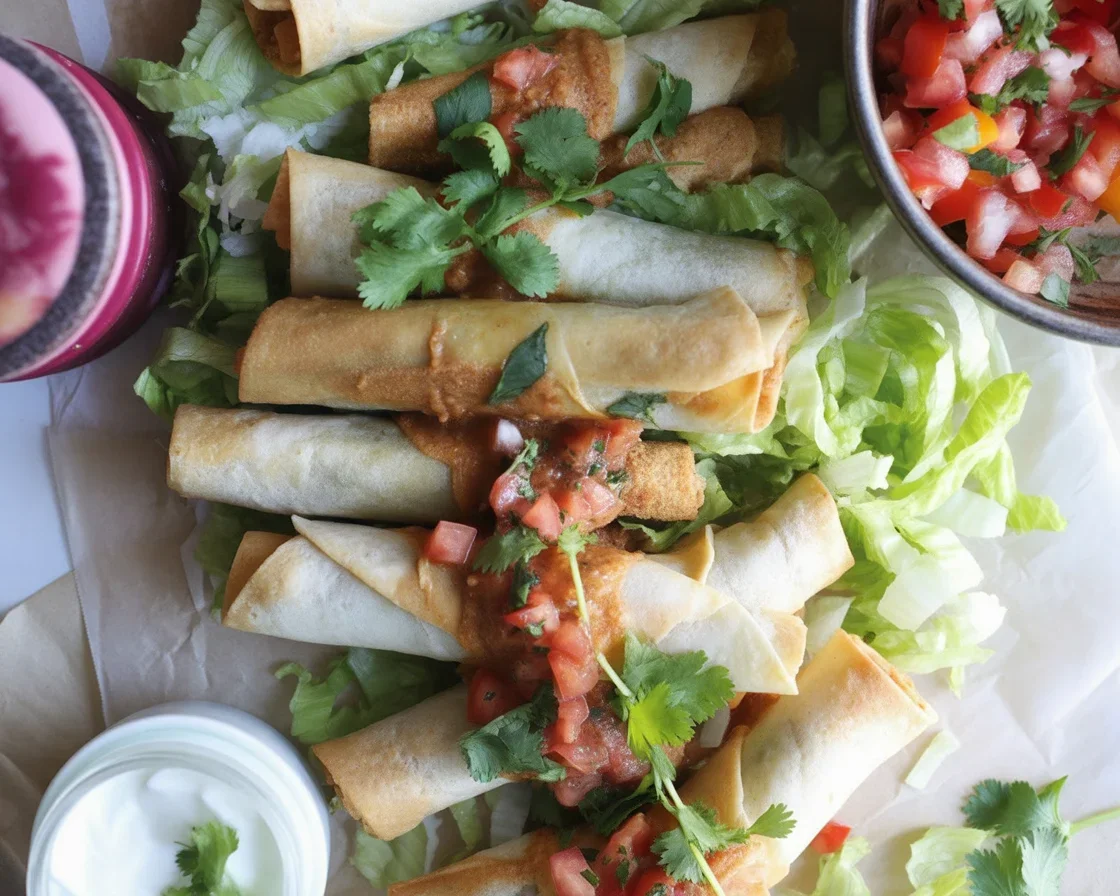 Delicious Sweet Corn and Poblano Taquitos served with creamy queso fresco.