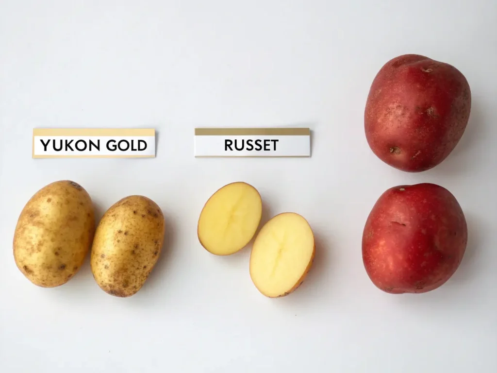 Comparison of Yukon Gold, Russet, and red potatoes for making baked mashed potatoes