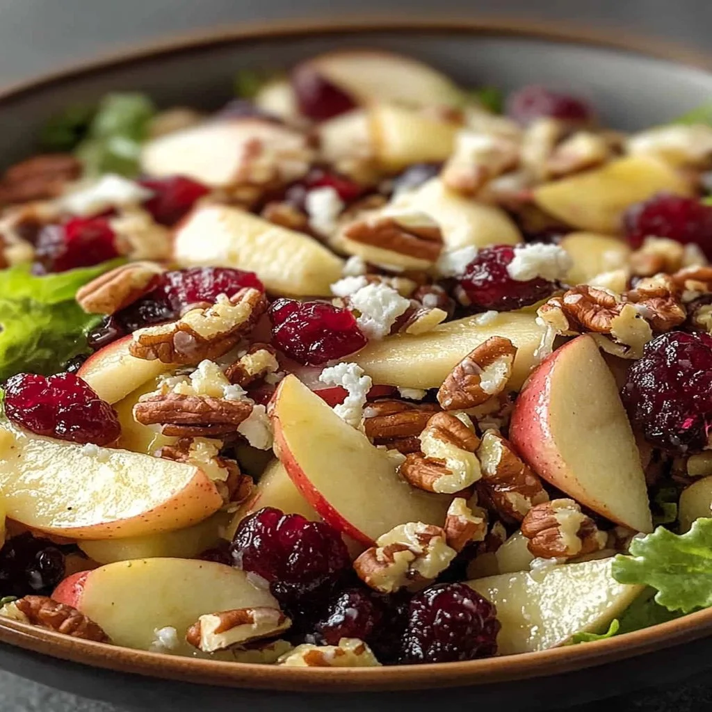 Delicious Apple Cranberry Pecan Salad with vibrant ingredients and nuts
