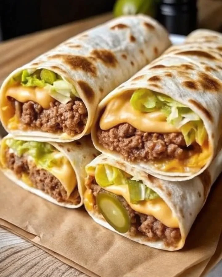 Delicious Big Mac Wraps made with special sauce and fresh ingredients