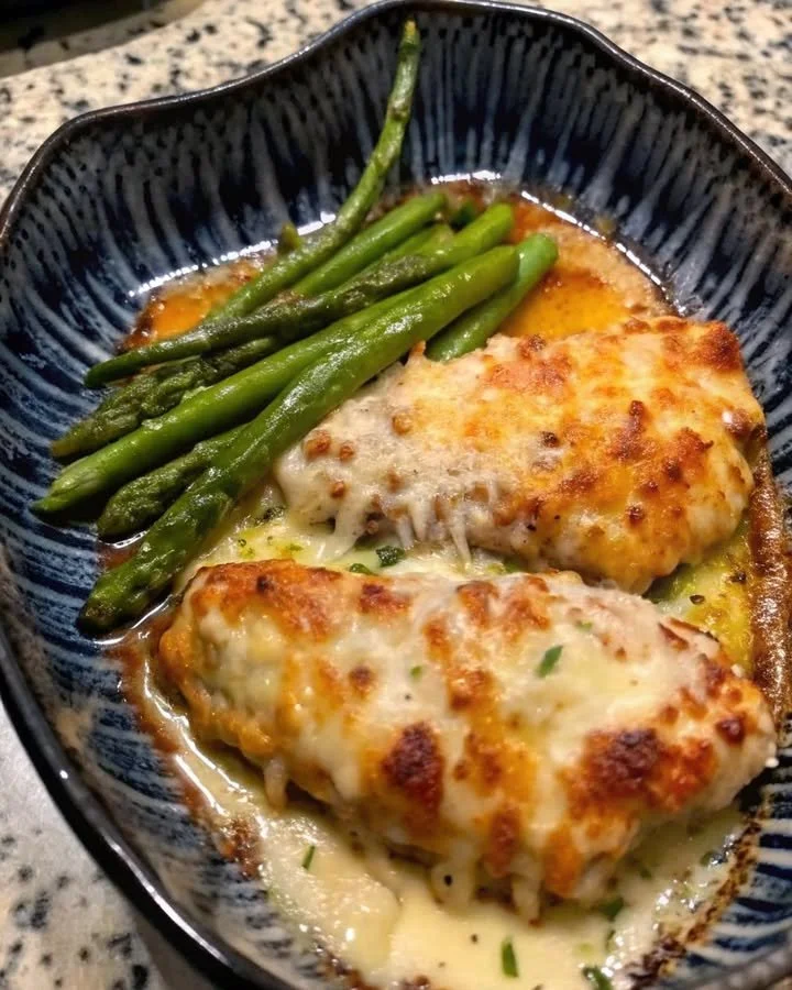 Delicious cheesy ranch chicken ready to be served for dinner