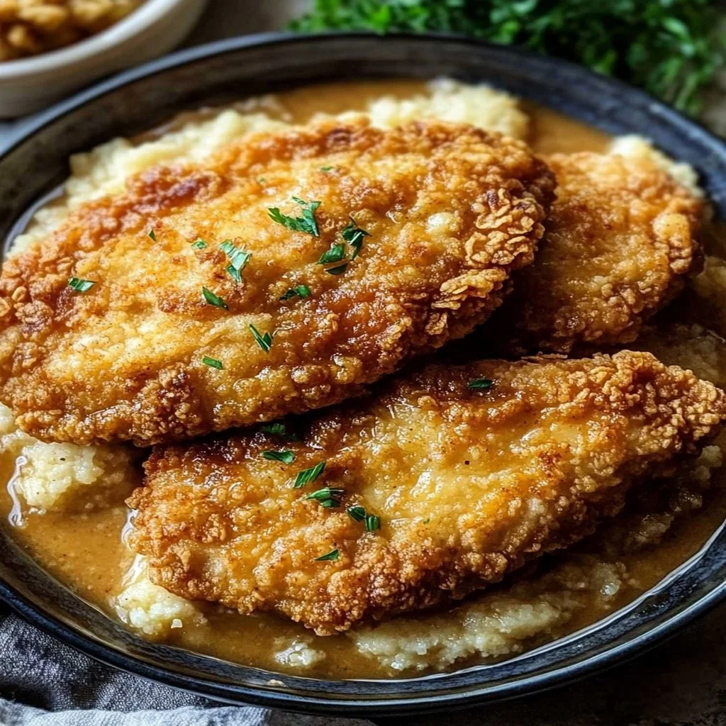Crispy Chicken Fried Chicken served with sides
