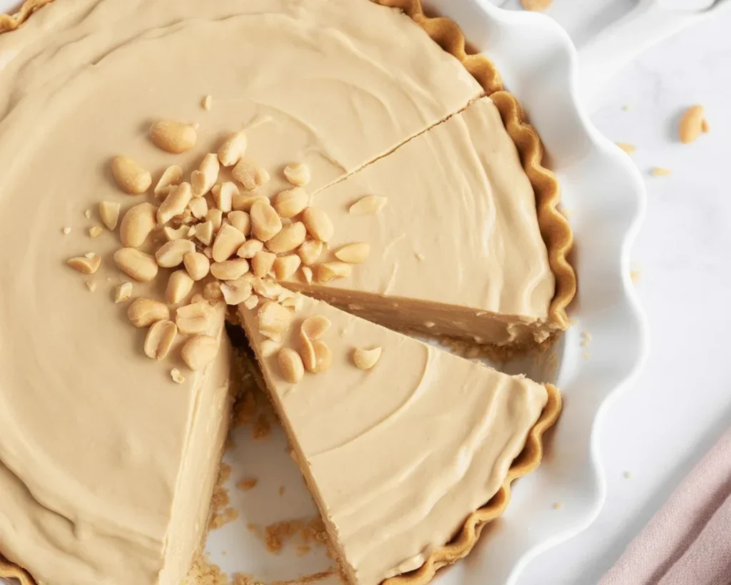 Delicious no bake peanut butter pie with a buttery graham cracker crust