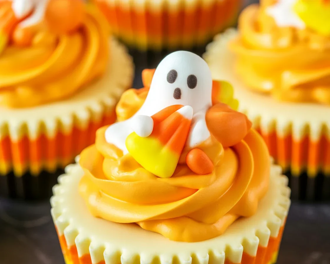 Delicious Mini Candy Corn Cheesecakes perfect for Halloween gatherings