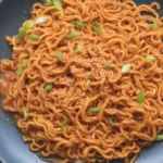 Delicious 10 Minute Sesame Garlic Ramen Noodles in a savory sesame garlic sauce.