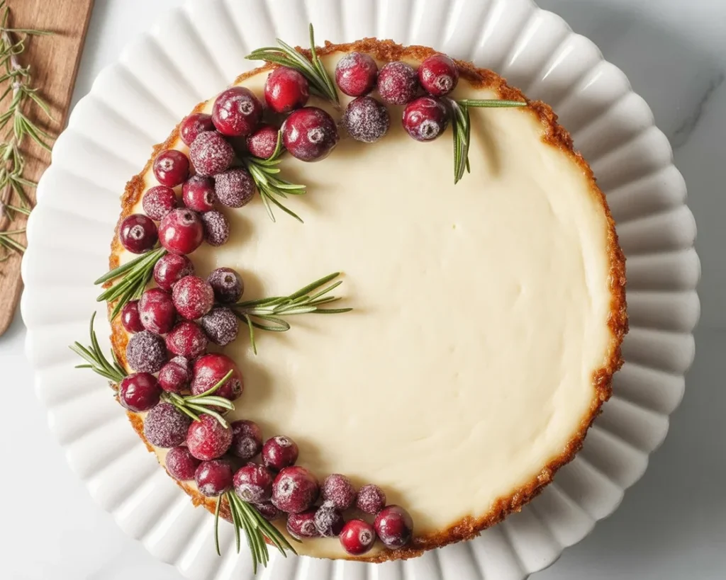 Decadent White Chocolate Cranberry Tart with creamy ganache and tart cranberry filling.