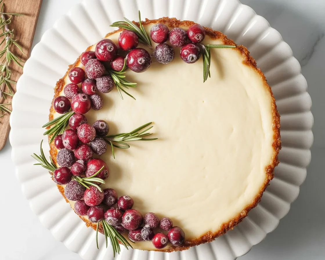 Decadent White Chocolate Cranberry Tart with creamy ganache and tart cranberry filling.