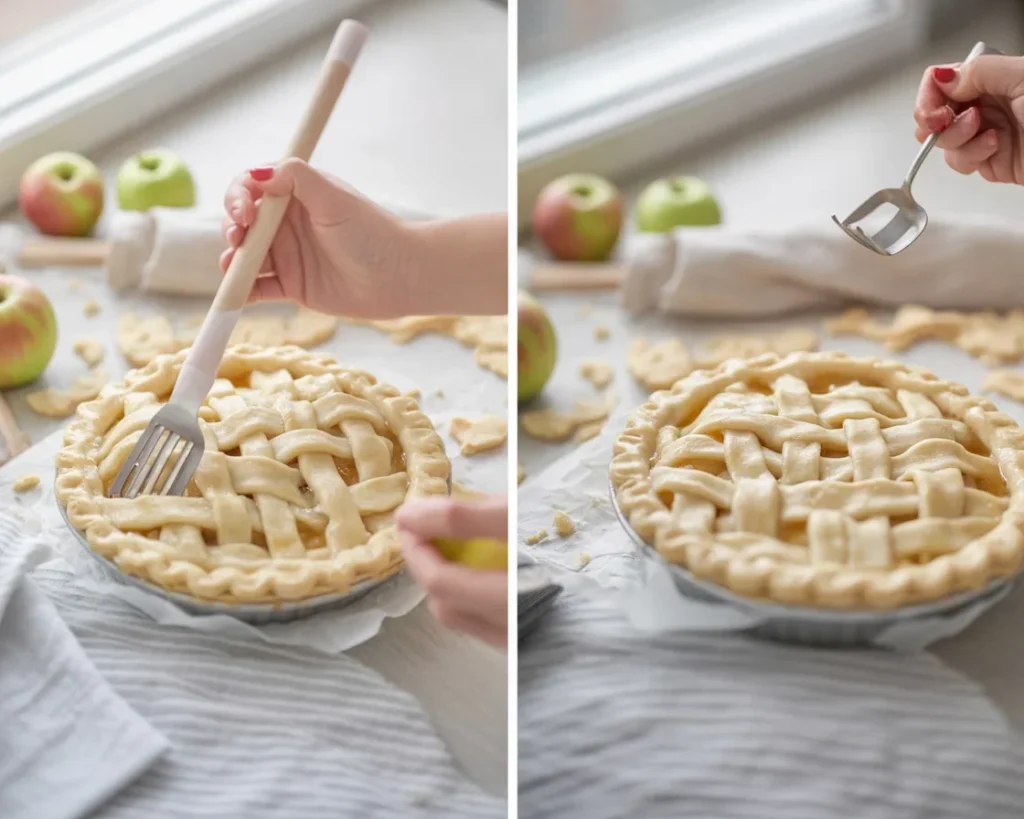 Homemade Apple Pie from Fraîche Living with a flaky crust and spiced apple filling.
