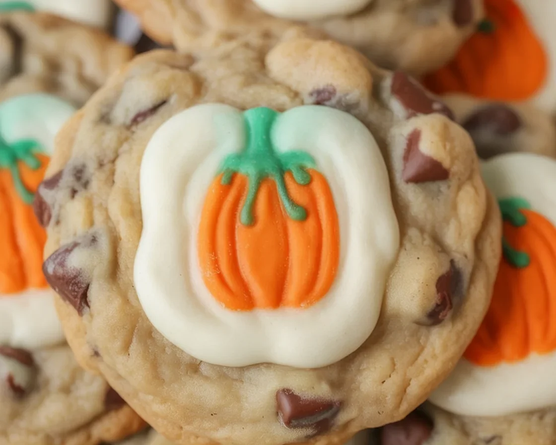 Easy Halloween Chocolate Chip Cookies with fun sprinkles and candy eyes