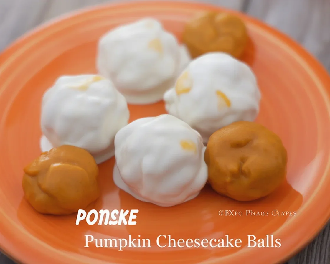 Delicious No Bake Pumpkin Cheesecake Balls garnished with powdered sugar