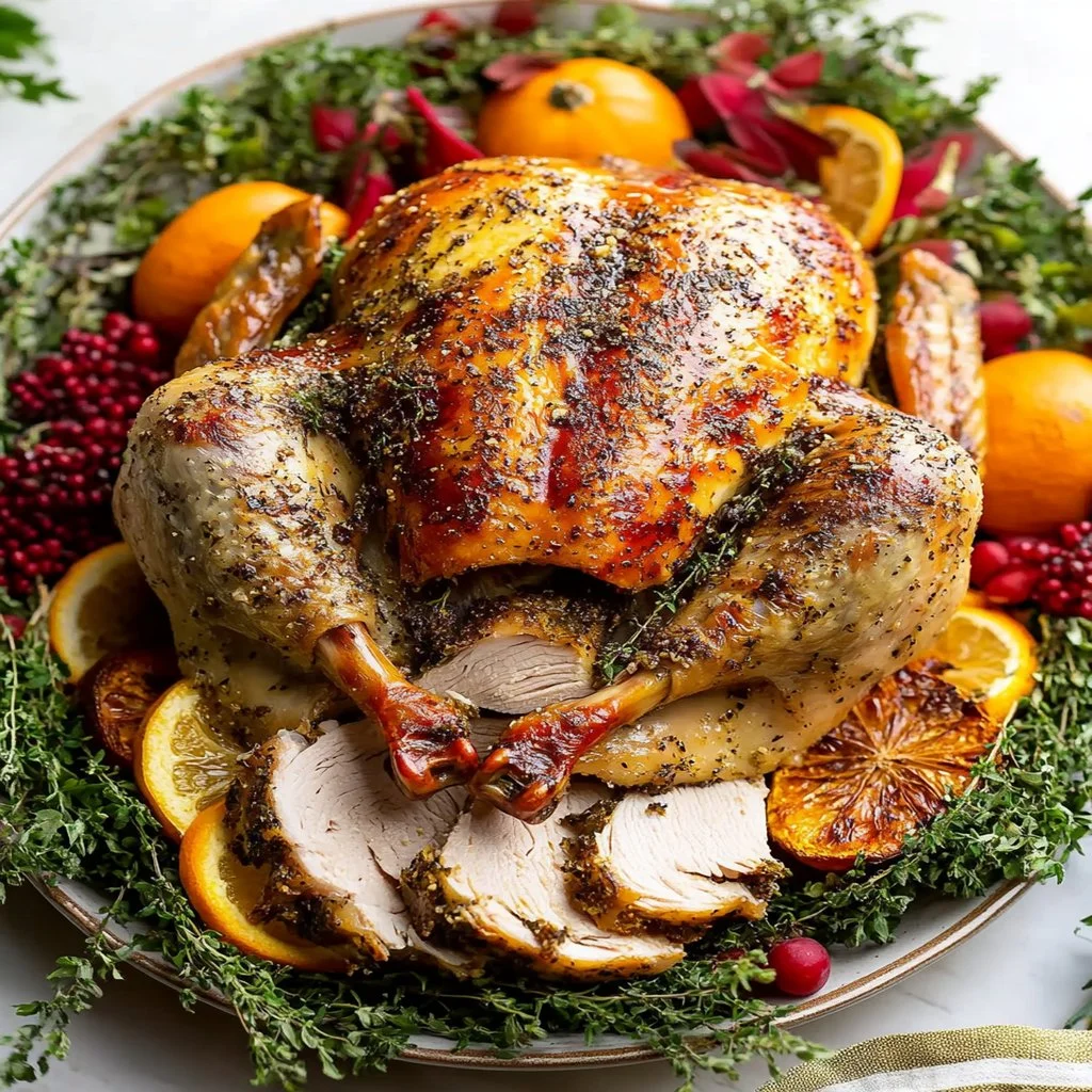 Delicious Herb Roasted Turkey Breast for Thanksgiving dinner