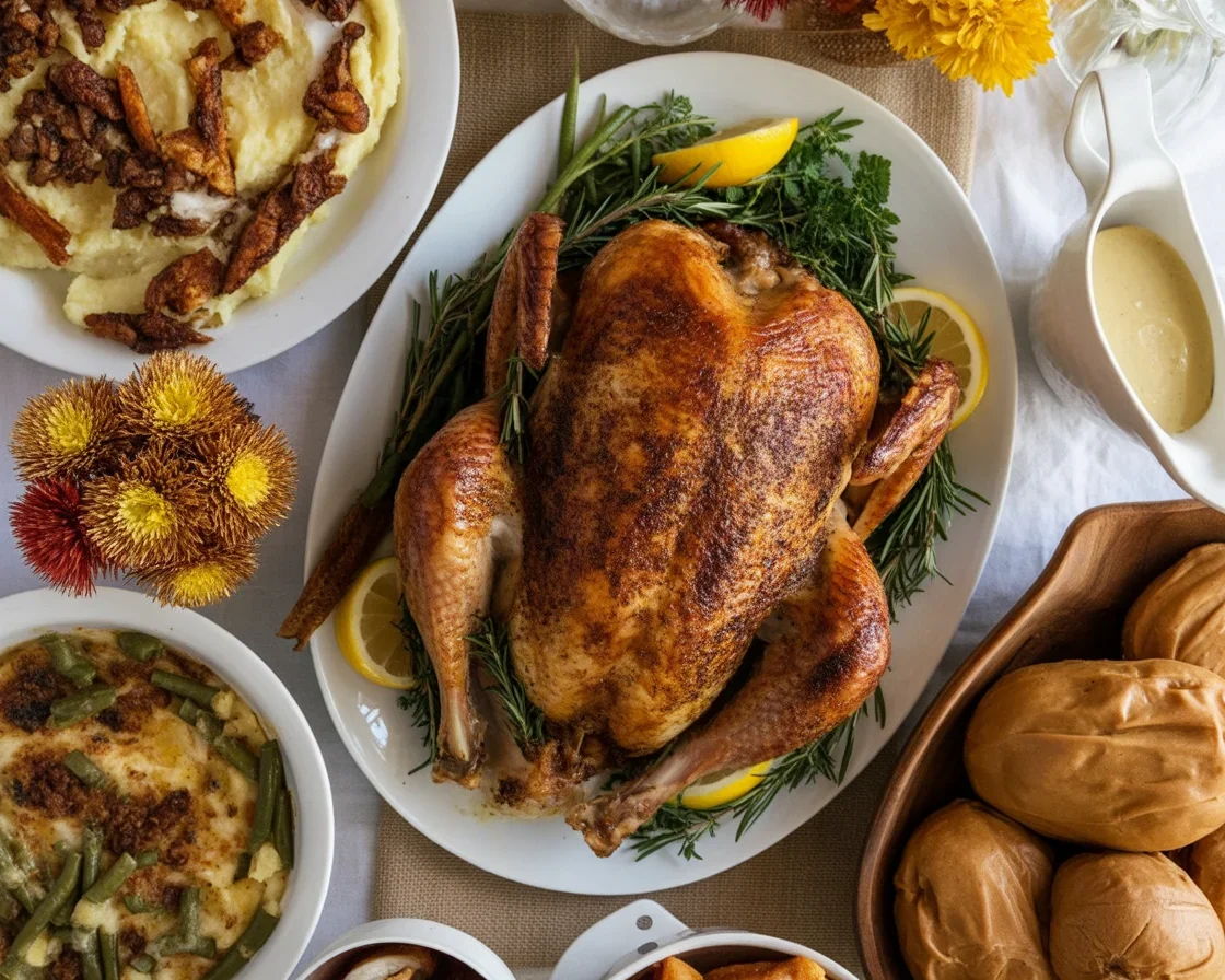 Thanksgiving Potluck and Hosting Guide with festive recipes and hosting tips.