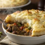 A close-up shot of Shepherd's Pie That is Tasty