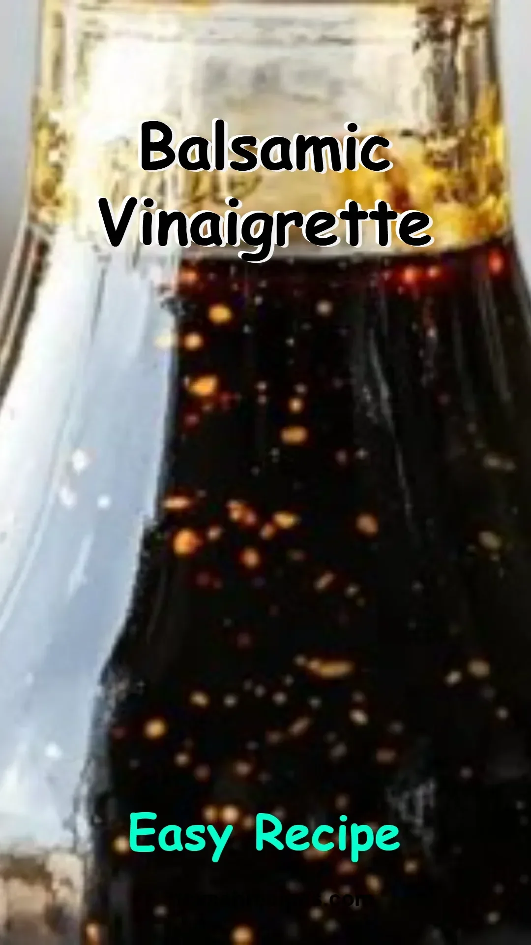 Homemade Balsamic Vinaigrette drizzled over fresh salad greens.